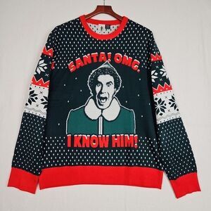 Elf The Movie‎ Ugly Christmas Sweater  Buddy Will Ferrell Men's Size Large New